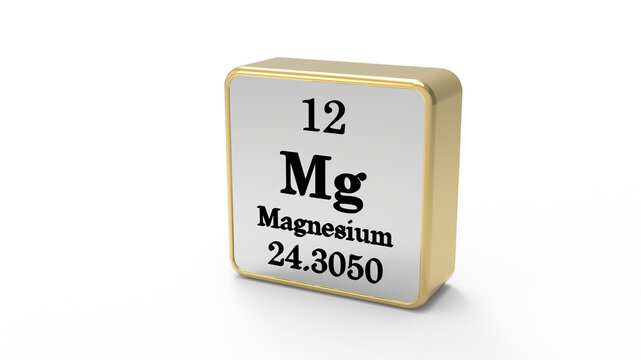  Magnesium Periodic Table Element Block on Transparent Background PNG