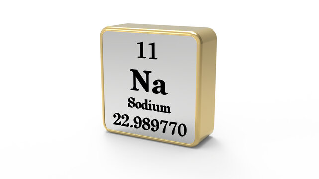 Sodium Periodic Table Element Block on Transparent Background PNG