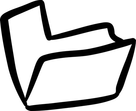 Folder Hand Drawn Illustration for Office and School Organization Design