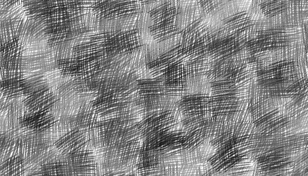 Black and white pencil hatch seamless pattern with charcoal crosshatch texture
