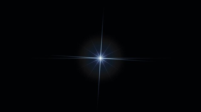 A microscopic white optical point reveals a highly controlled radial diffraction pattern and rotates before contracting back into a minimal pinpoint.