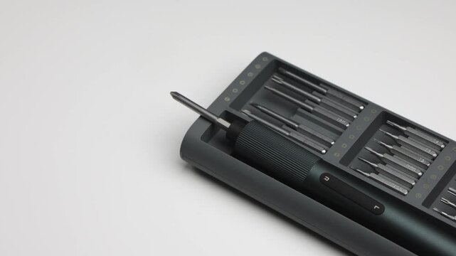 Electric Screwdriver With Precision Bit Set