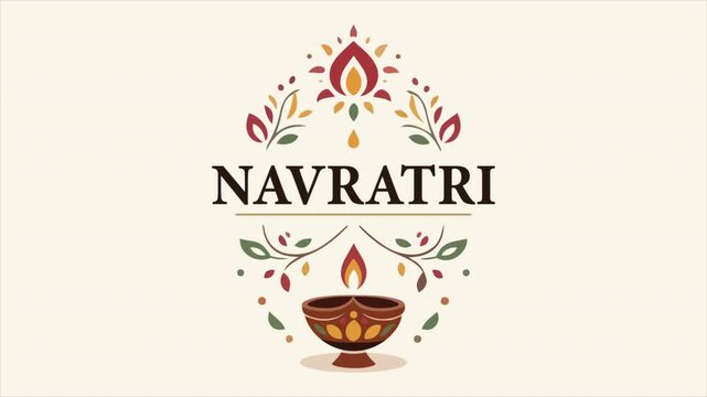 navaratri traditional festival lamp flowers