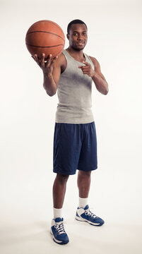Basketball player posing