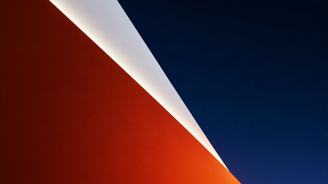 Abstract Geometric Background with Red and Blue Paper Layers