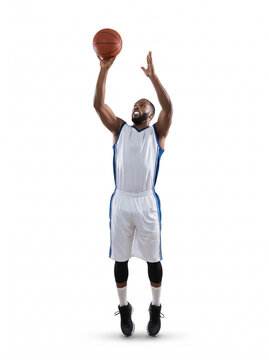 Basketball player shooting jump shot
