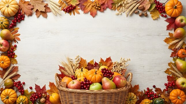 autumn leaves frame