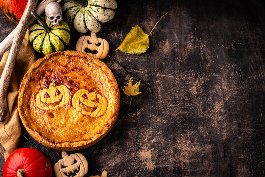 American pumpkin pie traditional autumn Halloween season food