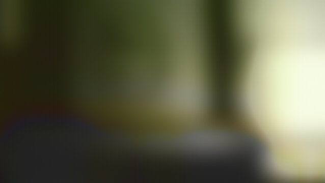 Abstract blurred interior background with soft green and light tones