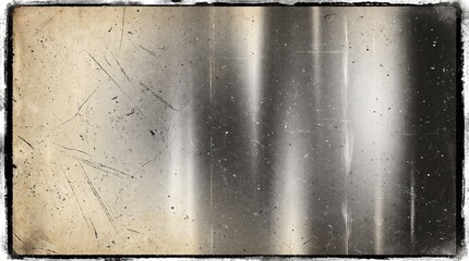 Obraz premium Old film texture with scratches, noise and light leaks. Realistic transparent overlay film texture in black-white, dust and grain. Distressed retro movie or photo negative effect of cinema nostalgia