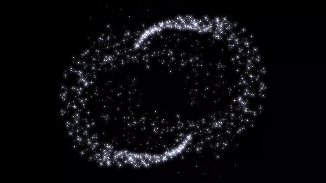 Glitter sparkles twinkle stars line and twinkle sparkle stars animation, cartoon doodle sparkles, star sparkle vector doodles, glowing light effect in seamless 4k black screen background.