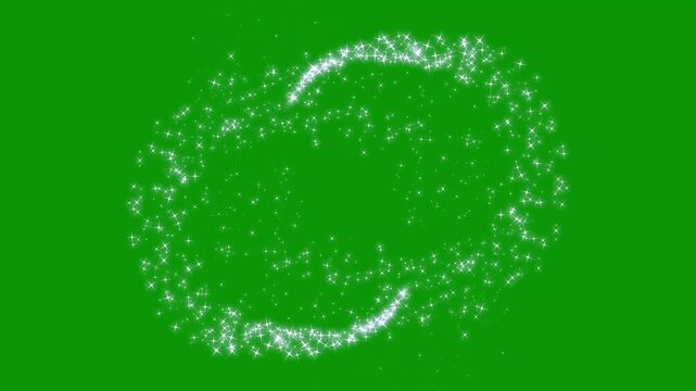 Glitter sparkles twinkle stars line and twinkle sparkle stars animation, cartoon doodle sparkles, star sparkle vector doodles, glowing light effect in seamless 4k green screen animation