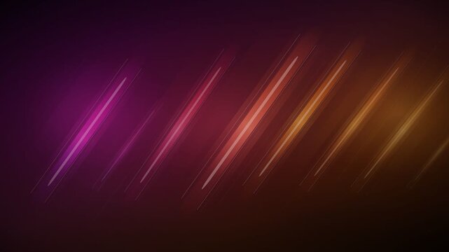 Abstract Pink Orange Neon Light Streaks on Dark Colorful Futuristic Background