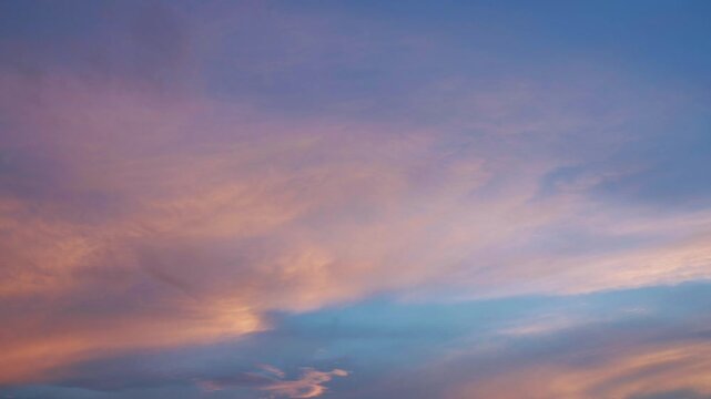 vibrant colorful clouds in blue sky