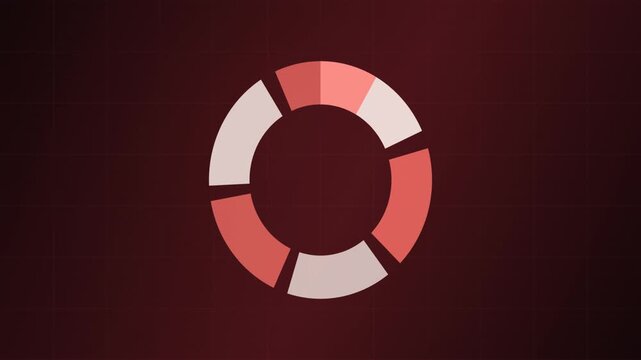 Abstract Donut Chart Rotating and Precessing