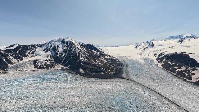 ALASKA - 9.3.2026 - Excellent aerial footage flying over snow-capped peaks of Alaska's Wrangell�St. Elias National Park and Preserve.