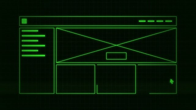 Retro green computer terminal text displaying system initialization on black screen display with monospaced lines and blinking cursor showing a boot sequence code boot data technology monospaced