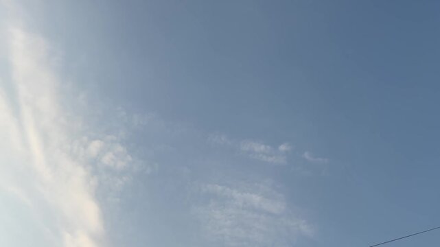 Blue Sky with Soft Clouds and Minimalist Nature Background
