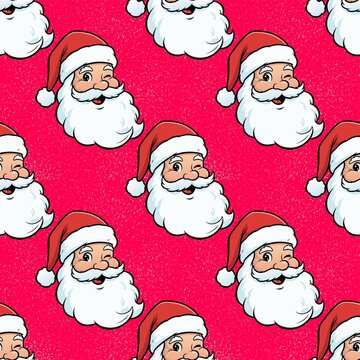 seamless pattern with santa claus