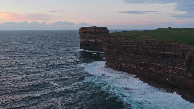 Dun Briste Sea Stack in Evening Light, County Mayo