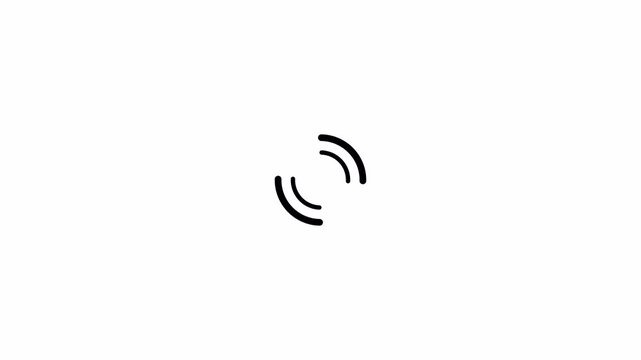 Animated Loading Spinner with Rotating Circular Progress Icon on Dark Background &ndash; Seamless Loading, Processing and Buffering Animation