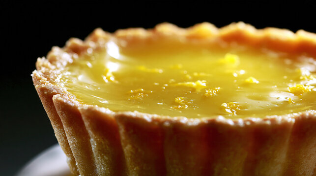 Golden Lemon Tart in Crust