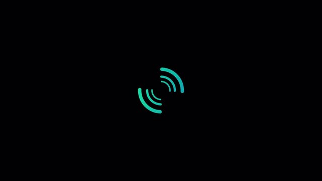 Animated Loading Spinner with Rotating Circular Progress Icon on Dark Background &ndash; Seamless Loading, Processing and Buffering Animation