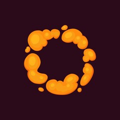 Cartoon explosion effect with smoke and fire for game animation, featuring dynamic boom blast with comic-style flames and vibrant sprite elements for video projects © lupascoroman