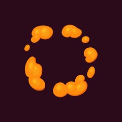 Cartoon explosion effect with smoke and fire for game animation, featuring dynamic boom blast with comic-style flames and vibrant sprite elements for video projects © lupascoroman