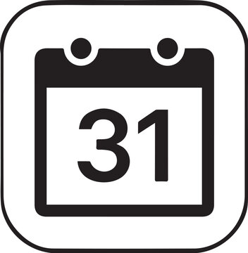 Calendar icon vector linear style