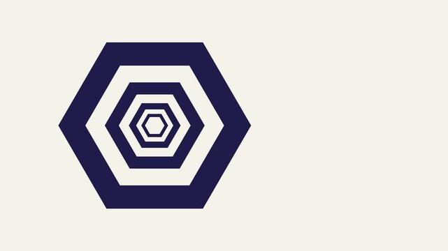 vector illustration of nested shape animation