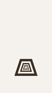 vector illustration of nested shape animation