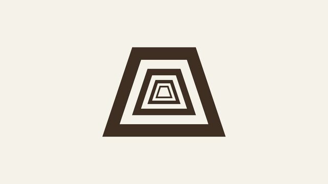 vector illustration of nested shape animation