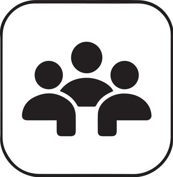 User group icon vector linear style