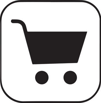 Shopping cart icon vector linear style