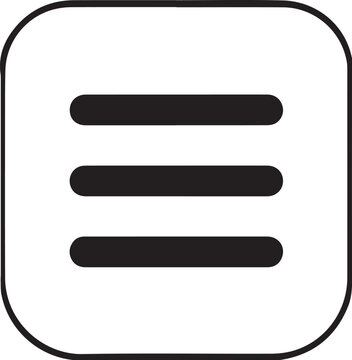 Menu icon vector linear style