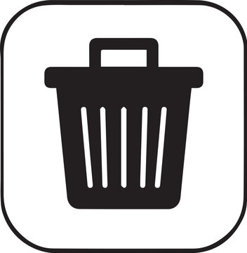 Trash can icon vector linear style