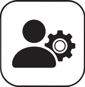 User settings icon vector linear style