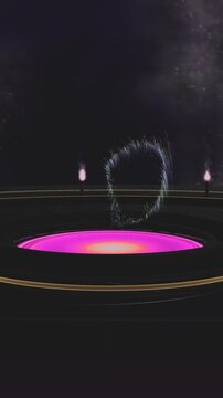 2027 Happy New Year Sci Fi Space Animation Vertical Video