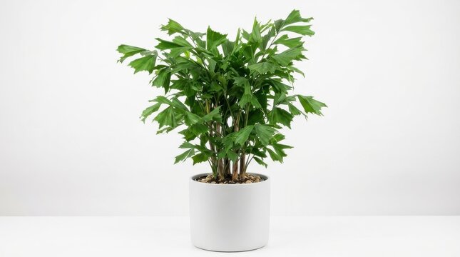Caryota mitis fishtail palm in a white pot