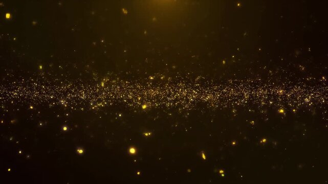 空間をゴージャスに彩る砂金の背景動画