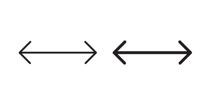 Double arrow icon flat outline in black