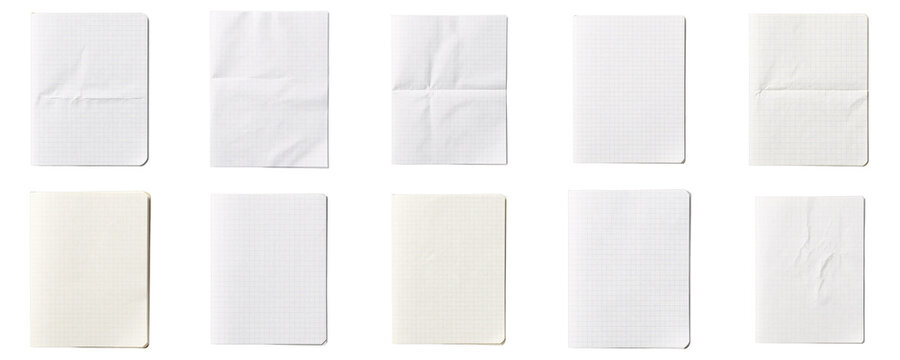 Collection of graph paper sheets showing different states and slight color variations