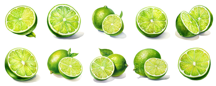 Aromatic limes are arranged in a visually appealing pattern against a black background