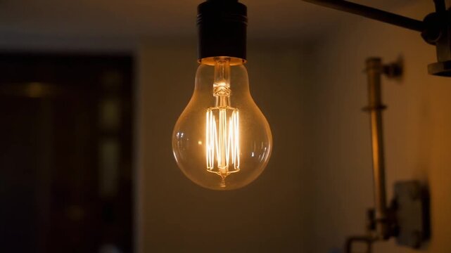 Filament bulb glowing brighter
