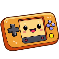 cute and happy digital controller cartoon. © periwinkle-jhen