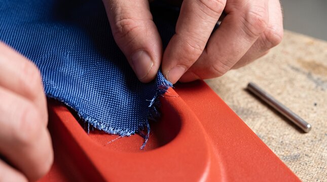 Cobalt fibers conform to a curved composite mold edge