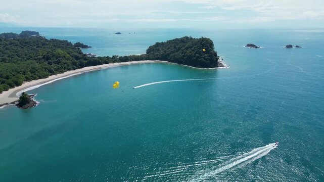 Manuel Antonio parasailing and beaches - Costa Rica aerial view 1