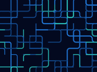 Obraz premium Geometric Labyrinth Lines Illustration