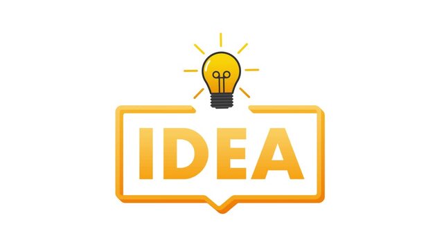 Animated light bulb idea concept presentation